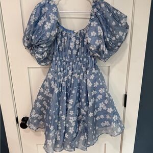Blue Floral Kids Dress